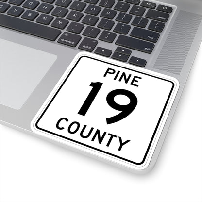 Pine County Route 19 MN (Minnesota) (Road Sign) STICKER Vinyl Kiss-Cut Decal