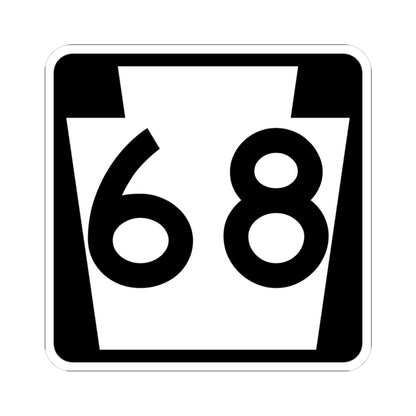 PA-68 (Pennsylvania) (Road Sign) STICKER Vinyl Kiss-Cut Decal
