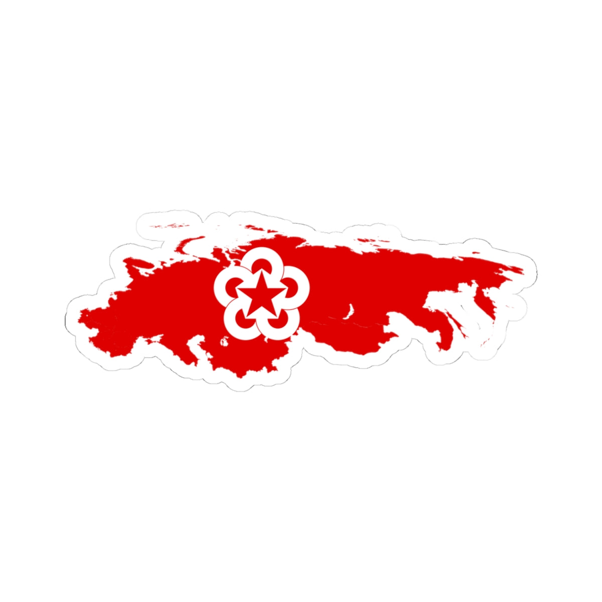 Flag-map of Comecon 1964-1972 (Russia) STICKER Vinyl Kiss-Cut Decal