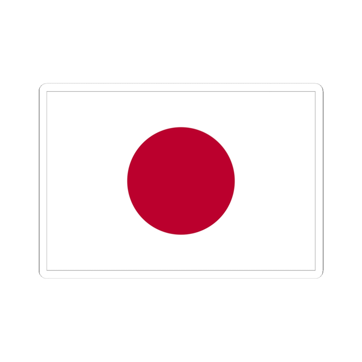 Flag of Japan with border (Japan) STICKER Vinyl Kiss-Cut Decal