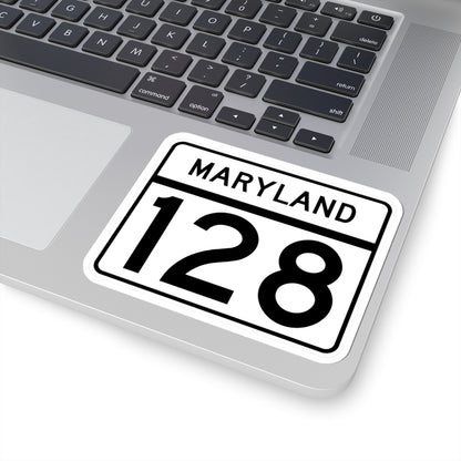 MD Route 128 (Maryland) (Road Sign) STICKER Vinyl Kiss-Cut Decal