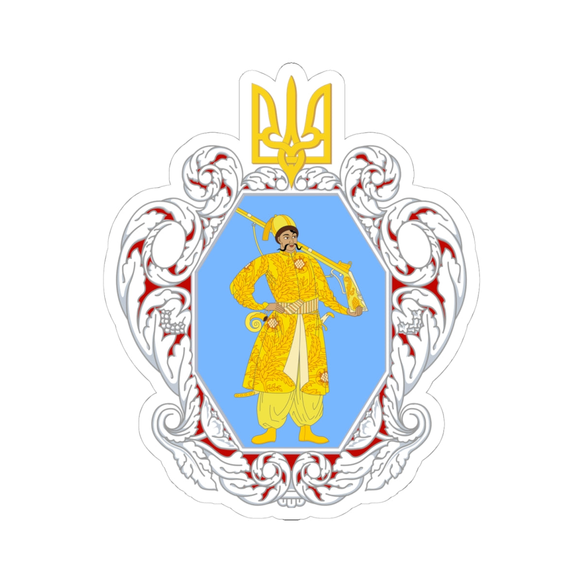 Coat of Arms of the Ukrainian State - STICKER Vinyl Kiss-Cut Decal