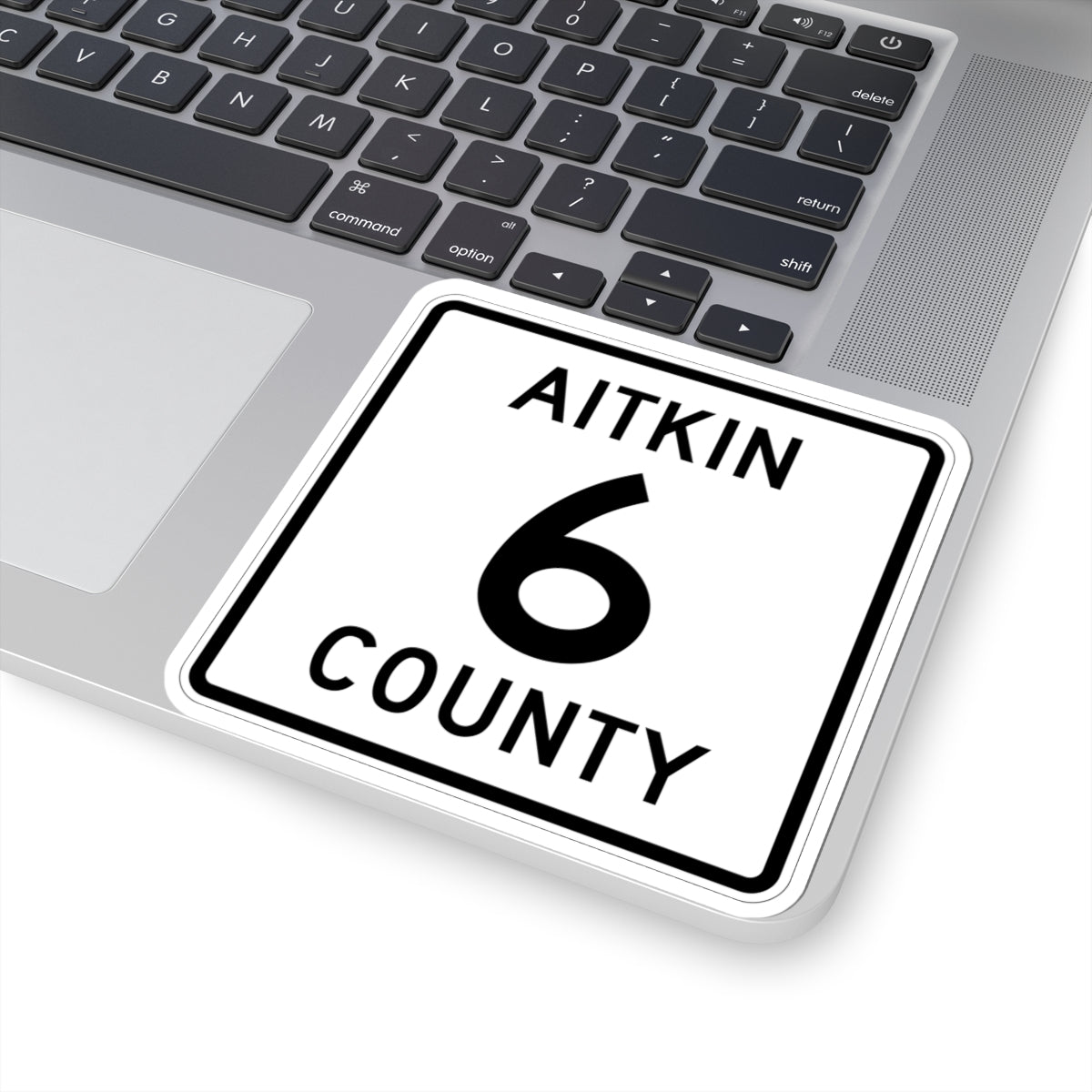 Aitkin County Route 6 (Minnesota) (Road Sign) STICKER Vinyl Kiss-Cut Decal