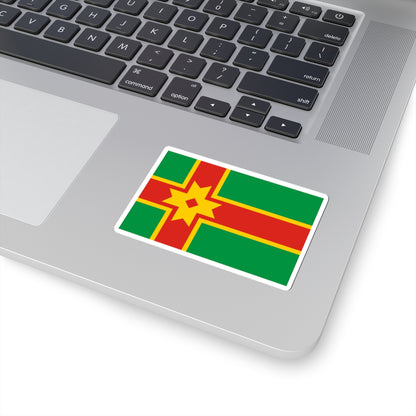 Flag of Likhoslavlsky rayon Tver oblast (Russia) STICKER Vinyl Kiss-Cut Decal