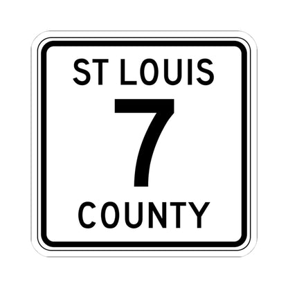 St Louis County Route 7 MN (Minnesota) (Road Sign) STICKER Vinyl Kiss-Cut Decal