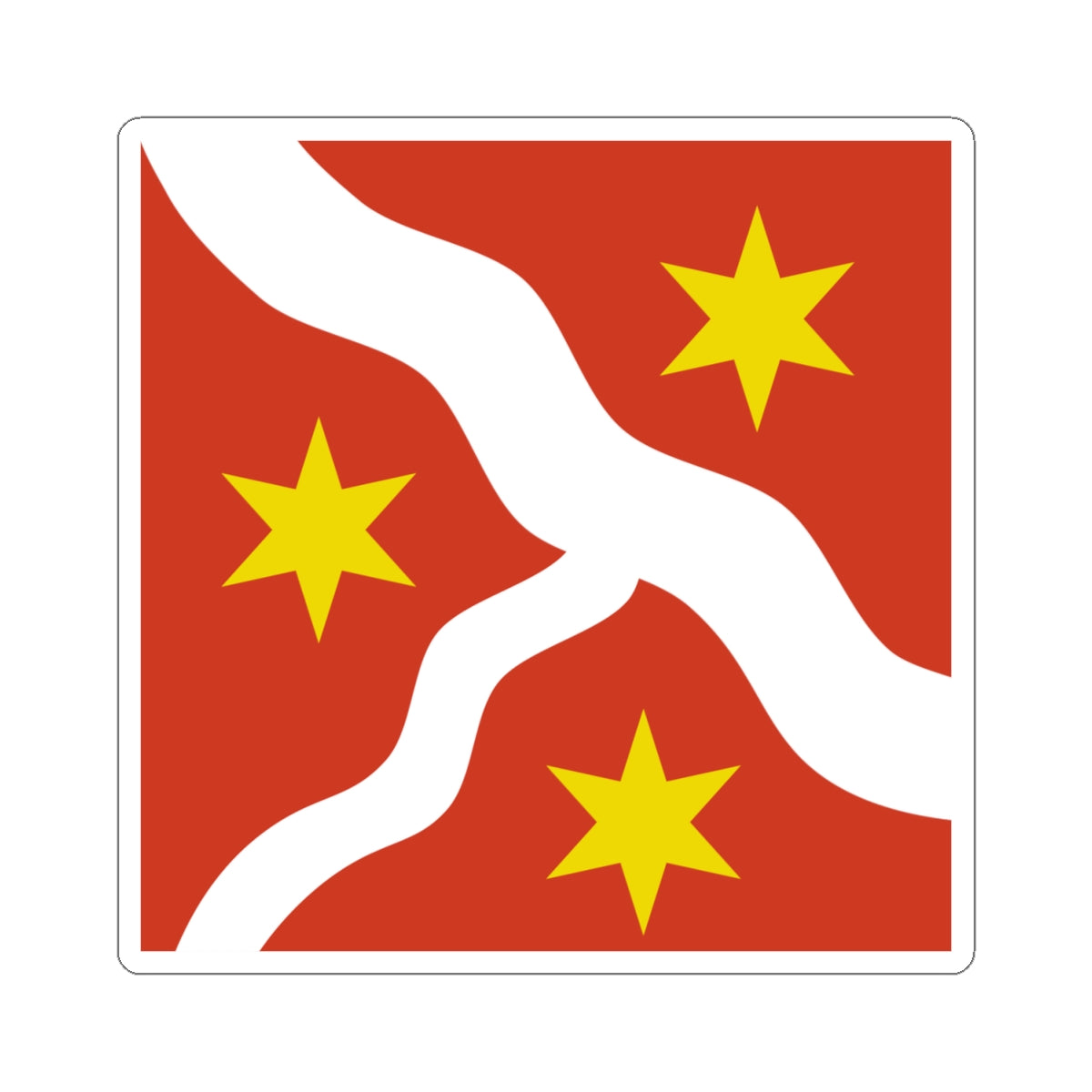 CHE Seebach ZH Flag (Switzerland) STICKER Vinyl Kiss-Cut Decal