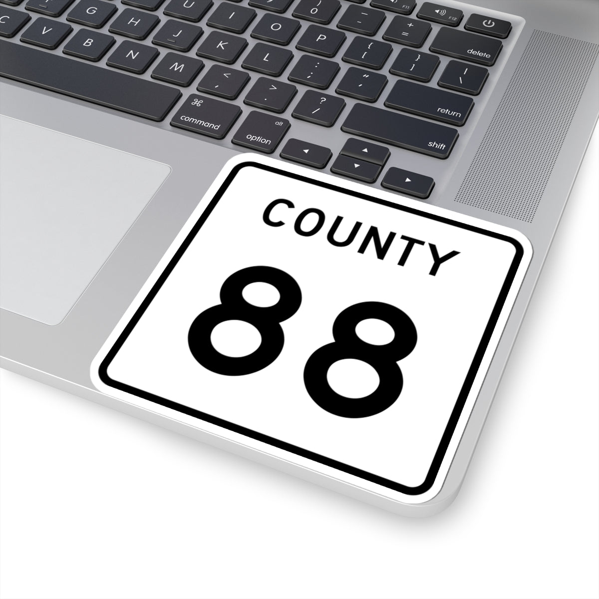 County 88 square (Minnesota) (Road Sign) STICKER Vinyl Kiss-Cut Decal