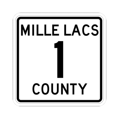 Mille Lacs County 1 MN (Minnesota) (Road Sign) STICKER Vinyl Kiss-Cut Decal