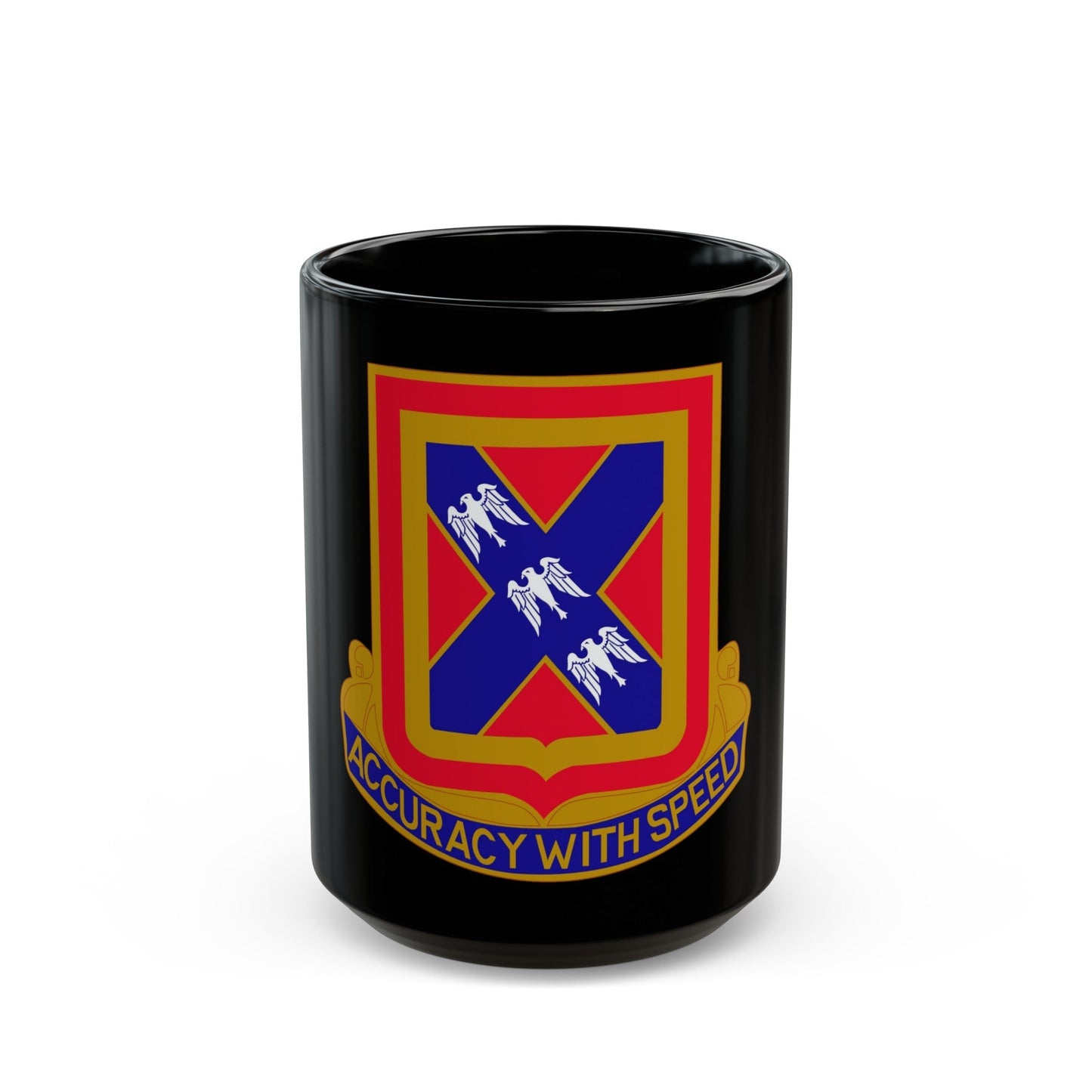 987th Field Artillery Battalion (U.S. Army) Black Coffee Mug-15oz-The Sticker Space