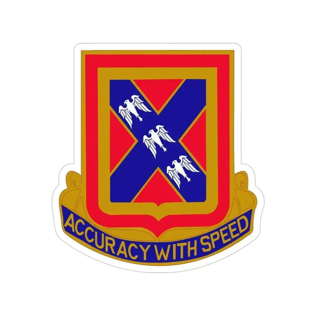 987th Field Artillery Battalion (U.S. Army) Transparent STICKER Die-Cut Vinyl Decal 5 Inch - The Sticker Space