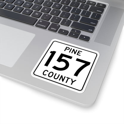 Pine County Route 157 MN (Minnesota) (Road Sign) STICKER Vinyl Kiss-Cut Decal