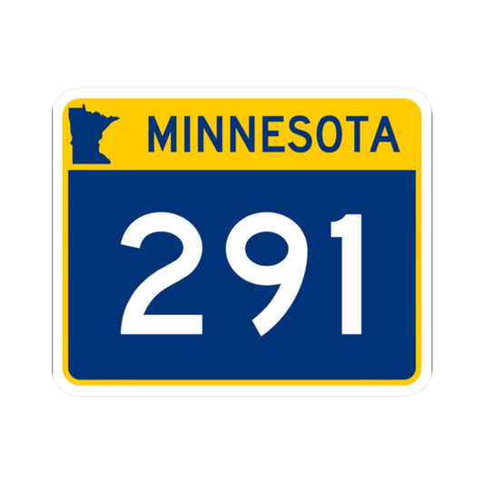 MN-291 wide (Minnesota) (Road Sign) STICKER Vinyl Kiss-Cut Decal