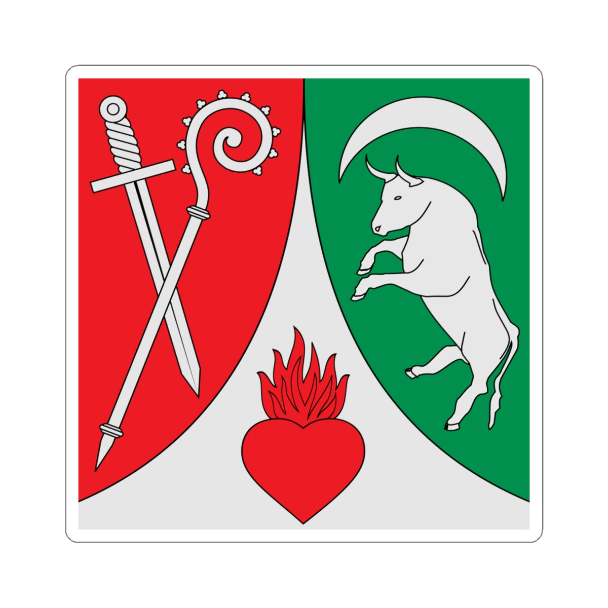 Flag of Jean-Marie Lovey (Switzerland) STICKER Vinyl Kiss-Cut Decal
