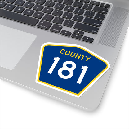 County 181 MN (Minnesota) (Road Sign) STICKER Vinyl Kiss-Cut Decal