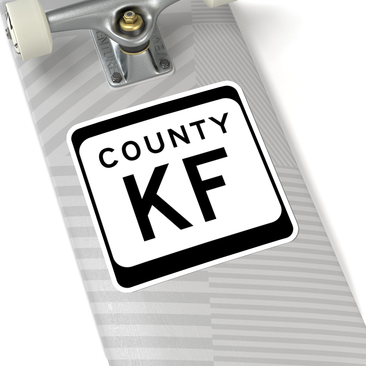 WIS County KF (Wisconsin) (Road Sign) STICKER Vinyl Kiss-Cut Decal