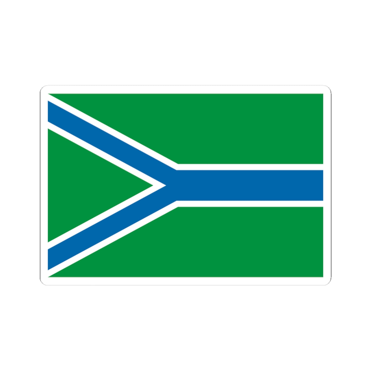 Flag of Ust-Tarksky rayon Novosibirsk oblast (Russia) STICKER Vinyl Kiss-Cut Decal