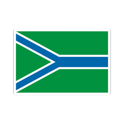 Flag of Ust-Tarksky rayon Novosibirsk oblast (Russia) STICKER Vinyl Kiss-Cut Decal