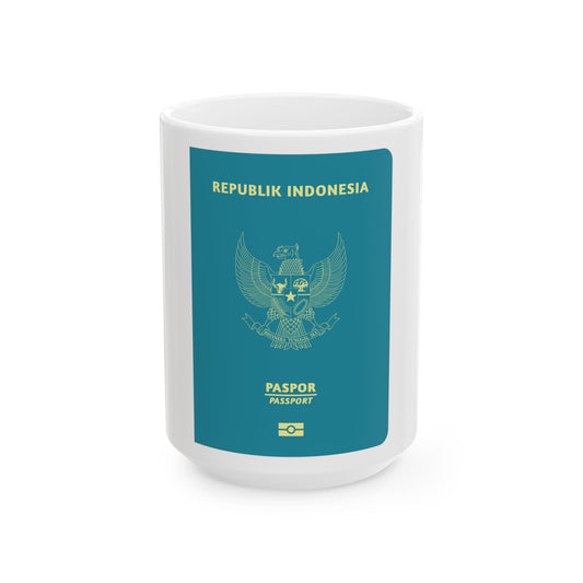 Indonesia Passport - White Coffee Mug