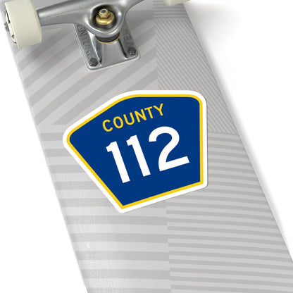 County 112 MN (Minnesota) (Road Sign) STICKER Vinyl Kiss-Cut Decal