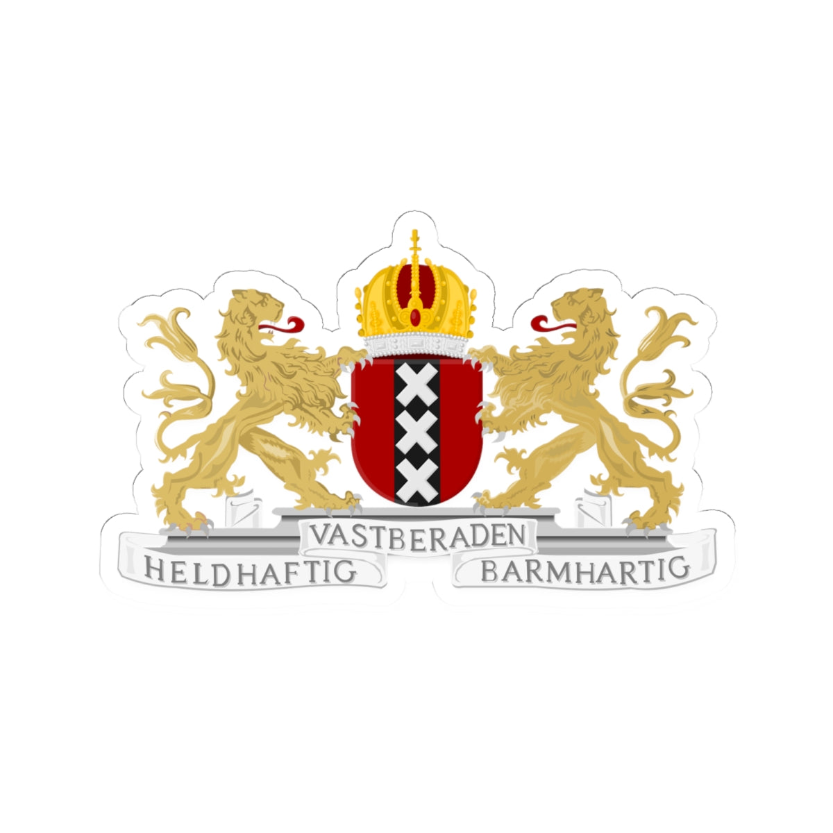 Amsterdam wapen (Netherlands) (Coat of Arms) STICKER Vinyl Kiss-Cut Decal