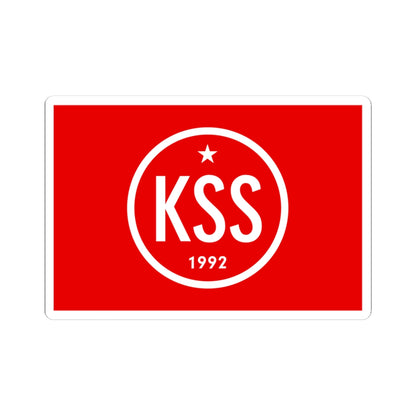 Flag Of The Communist Party Of Slovakia (Slovakia) STICKER Vinyl Kiss-Cut Decal