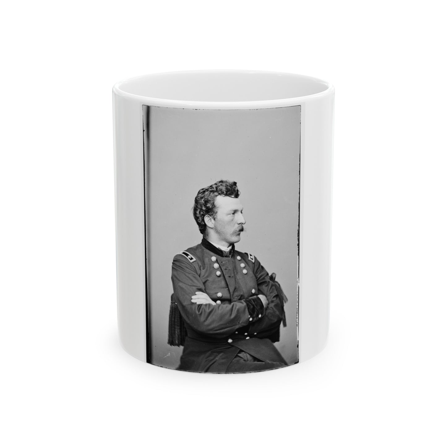 Portrait Of Maj. Gen. (As Of Oct. 21, 1865) Nelson A. Miles, Officer Of The Federal Army (U.S. Civil War) White Coffee Mug
