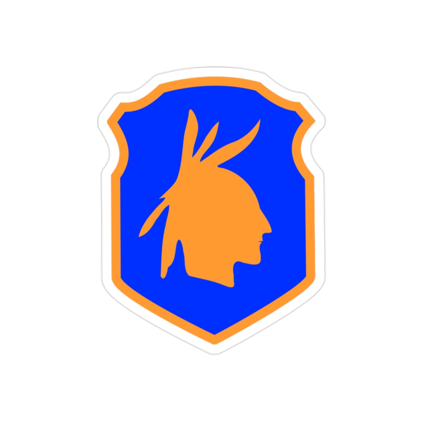 98th Infantry Division (U.S. Army) REVERSE PRINT Transparent STICKER-2" × 2"-The Sticker Space