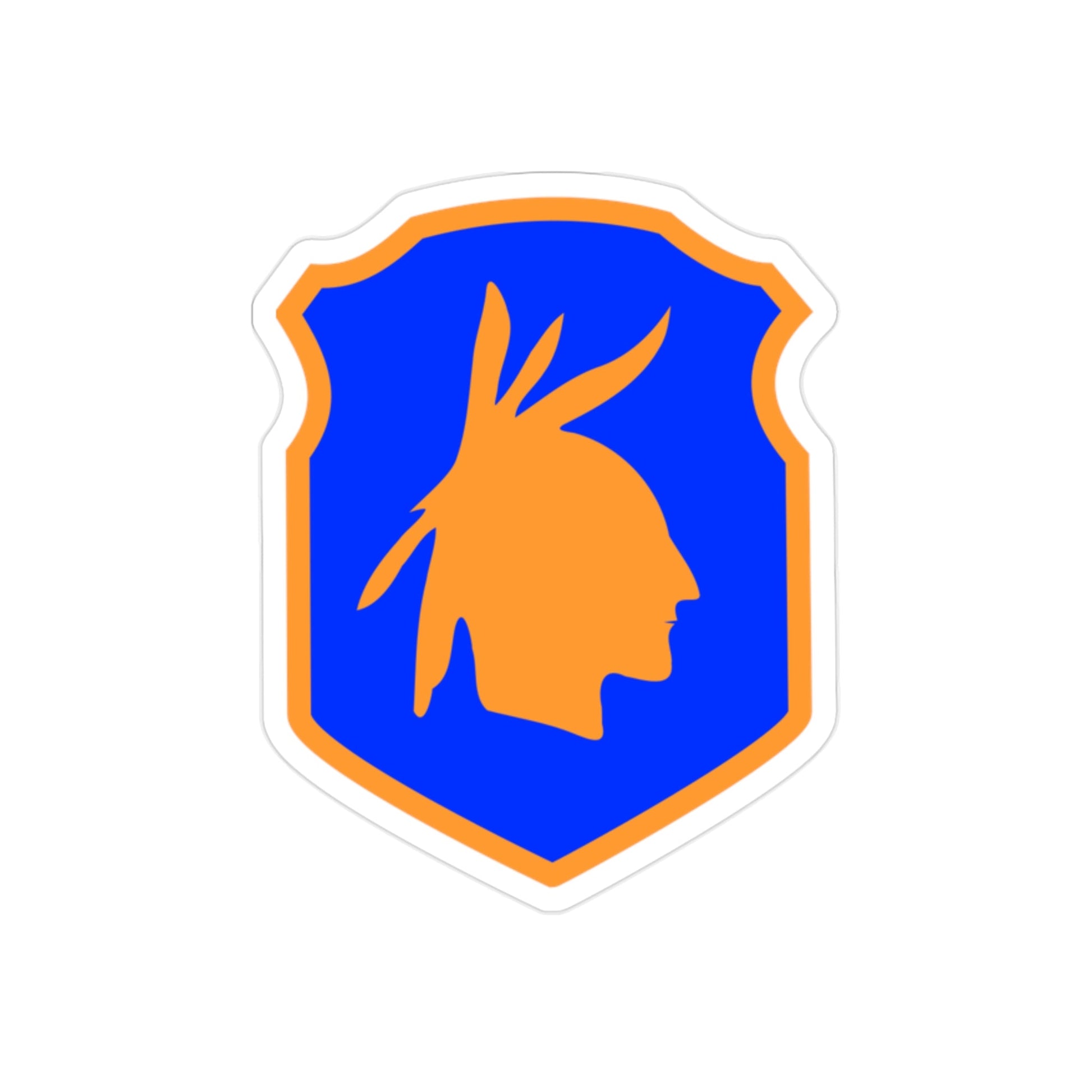 98th Infantry Division (U.S. Army) REVERSE PRINT Transparent STICKER-2" × 2"-The Sticker Space