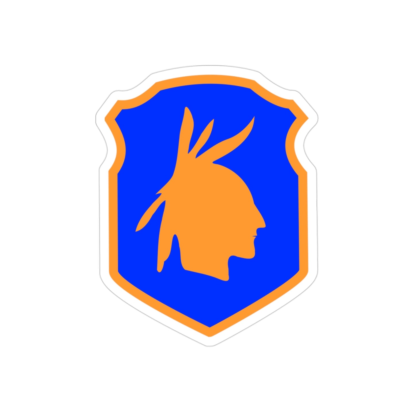 98th Infantry Division (U.S. Army) REVERSE PRINT Transparent STICKER-3" × 3"-The Sticker Space