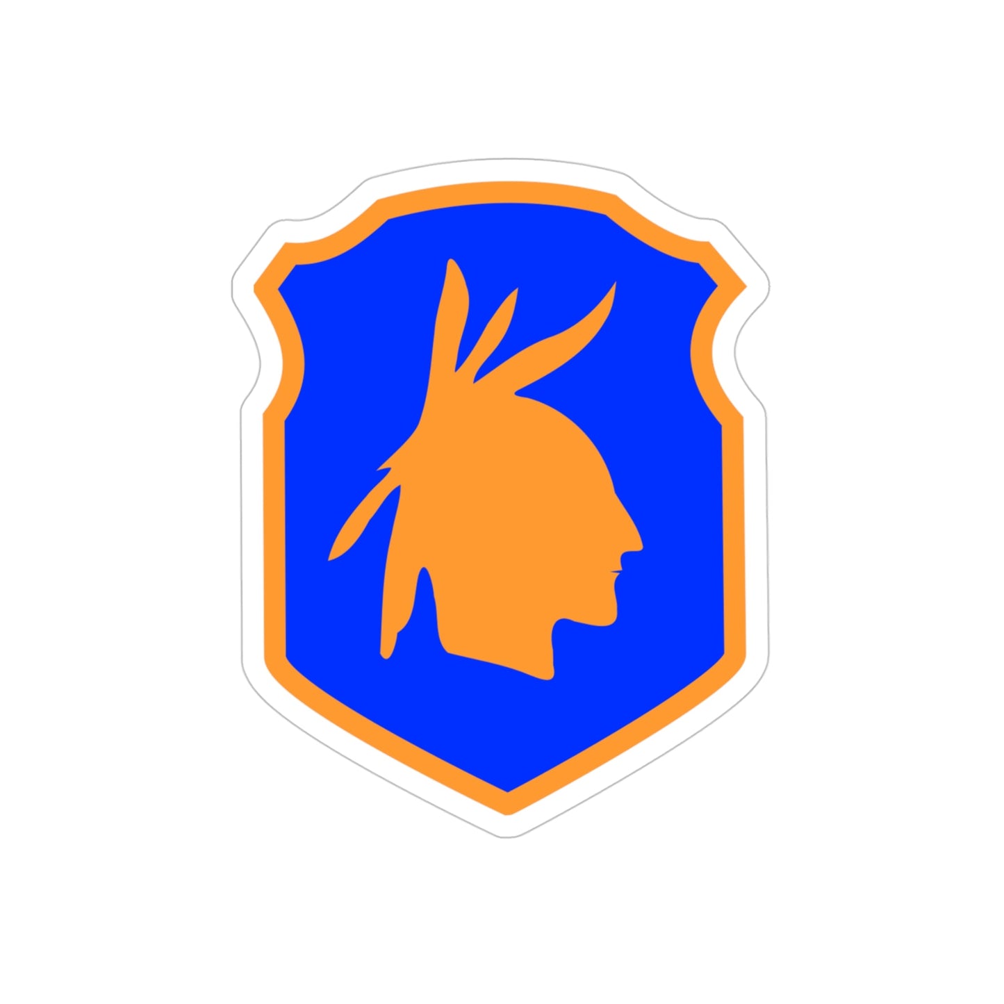 98th Infantry Division (U.S. Army) REVERSE PRINT Transparent STICKER-4" × 4"-The Sticker Space