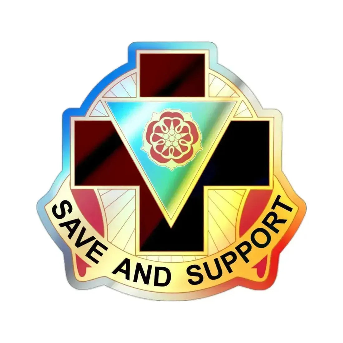 99 Field Hospital (U.S. Army) Holographic STICKER Die-Cut Vinyl Decal 2 Inch Holographic - The Sticker Space