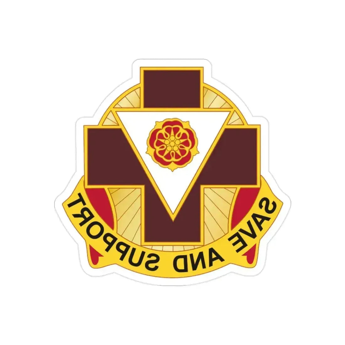 99 Field Hospital (U.S. Army) REVERSE PRINT Transparent Die-Cut STICKER 2 Inch Die-Cut Transparent - The Sticker Space