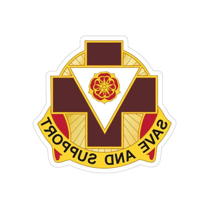 99 Field Hospital (U.S. Army) REVERSE PRINT Transparent Die-Cut STICKER 5 Inch Die-Cut Transparent - The Sticker Space