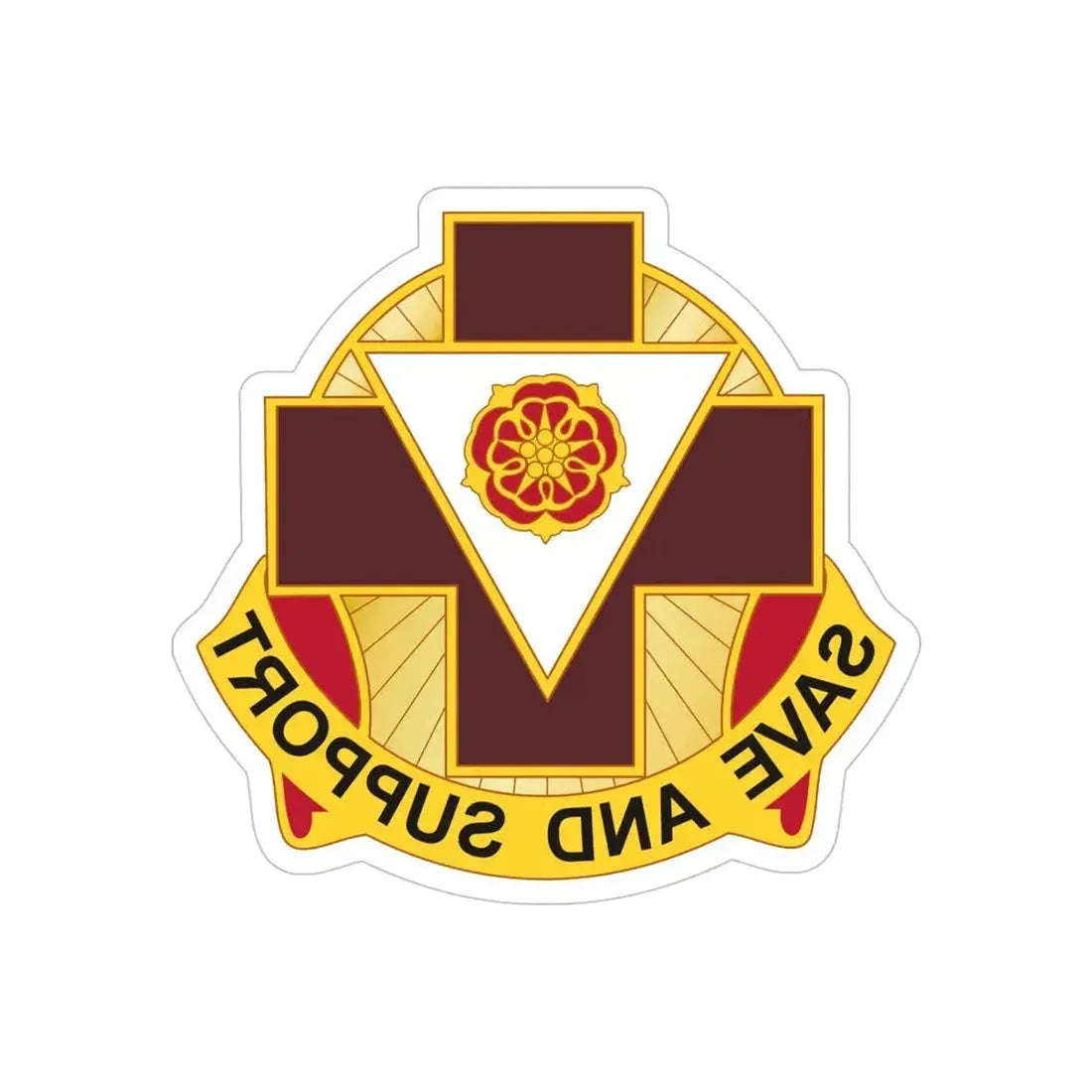 99 Field Hospital (U.S. Army) REVERSE PRINT Transparent Die-Cut STICKER - The Sticker Space