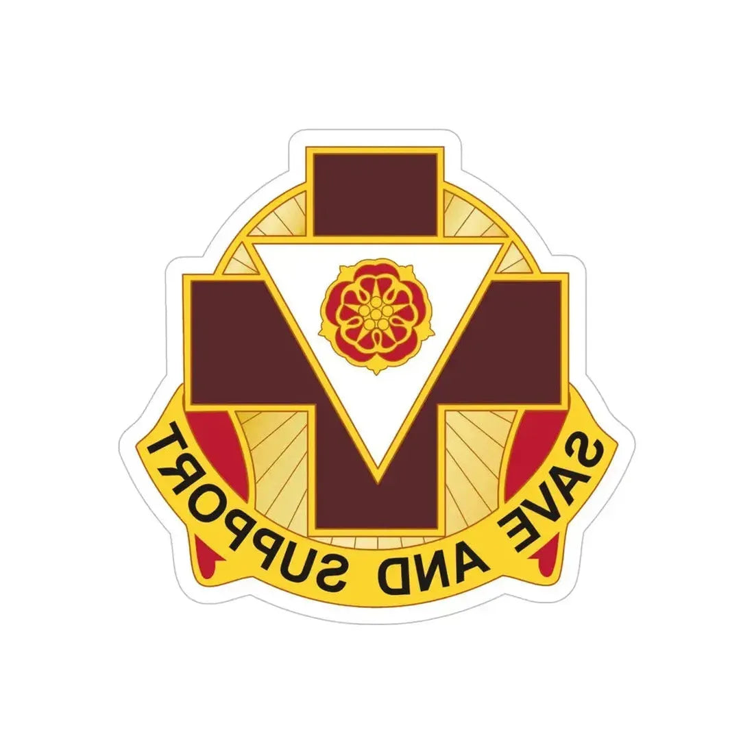 99 Field Hospital (U.S. Army) REVERSE PRINT Transparent Die-Cut STICKER - The Sticker Space