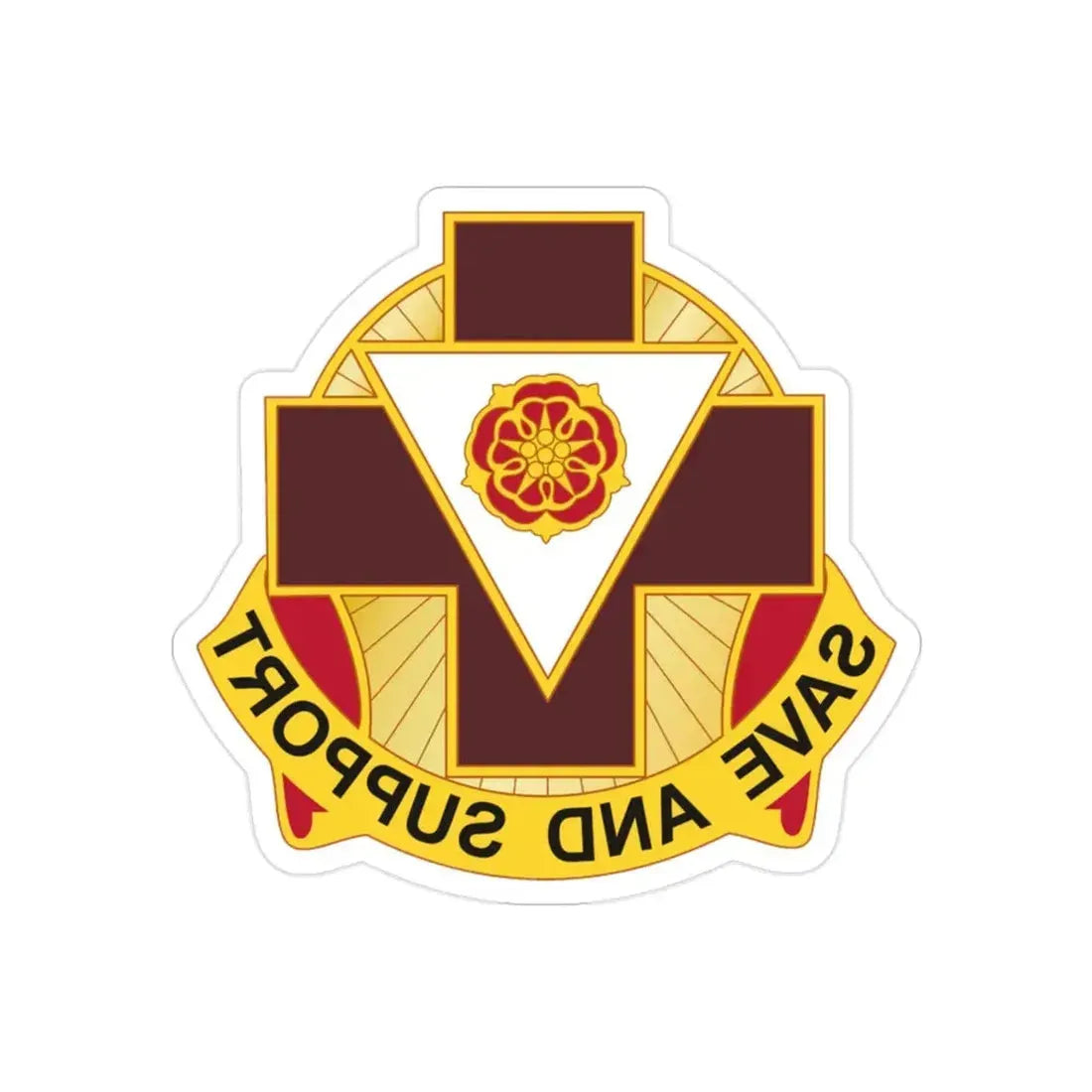 99 Field Hospital (U.S. Army) REVERSE PRINT Transparent Die-Cut STICKER - The Sticker Space