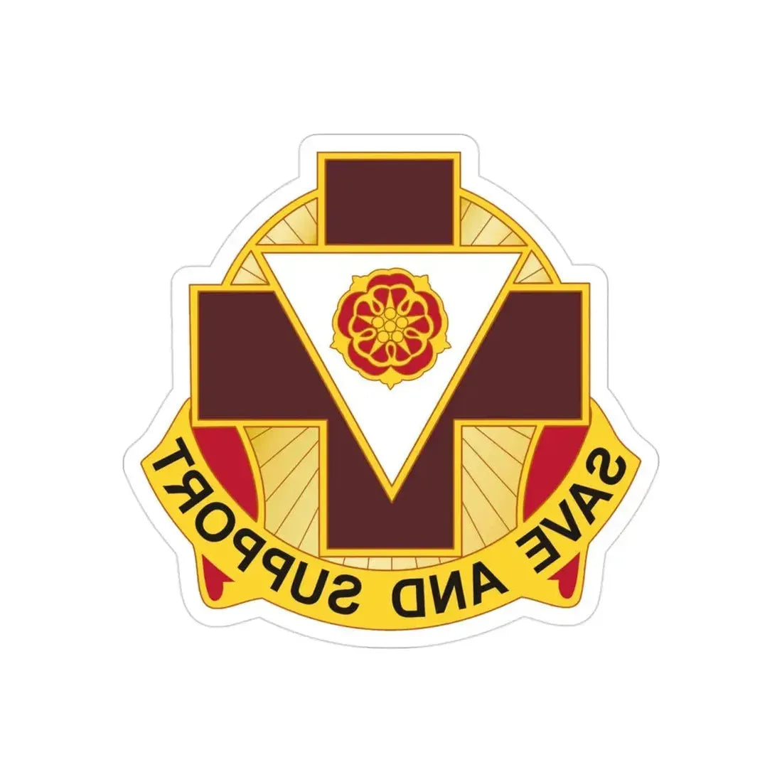 99 Field Hospital (U.S. Army) REVERSE PRINT Transparent Die-Cut STICKER - The Sticker Space
