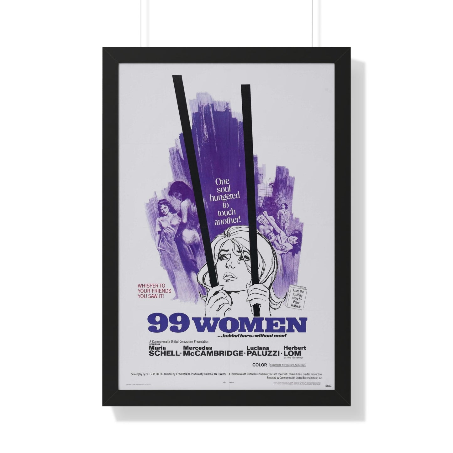 99 WOMEN 1969 - Framed Movie Poster-20" x 30"-The Sticker Space