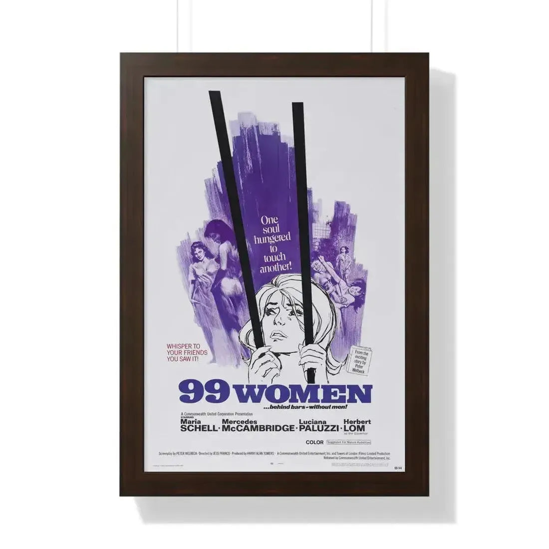 99 WOMEN 1969 - Framed Movie Poster - The Sticker Space