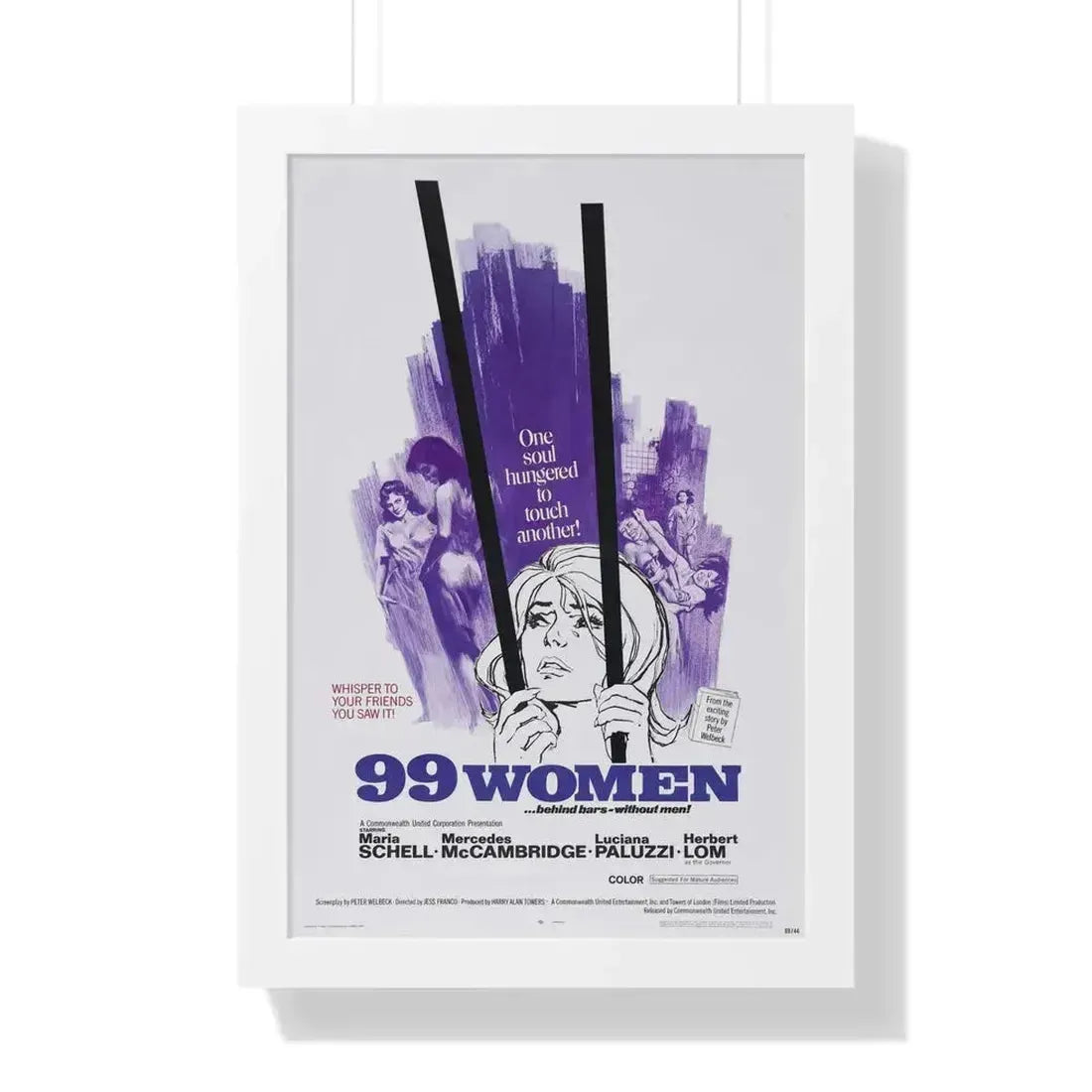 99 WOMEN 1969 - Framed Movie Poster - The Sticker Space