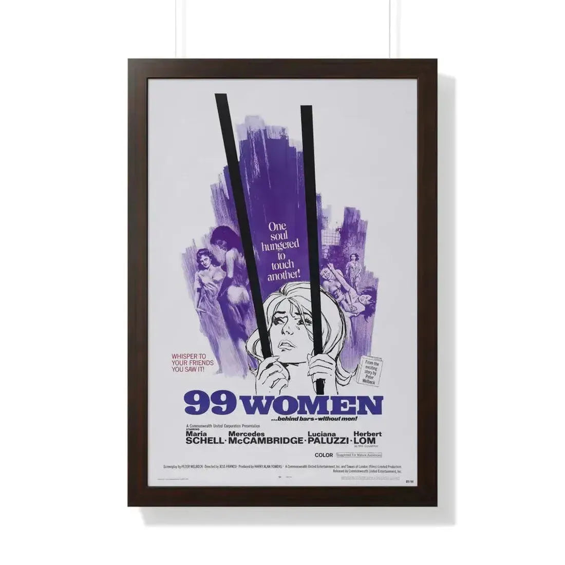 99 WOMEN 1969 - Framed Movie Poster - The Sticker Space
