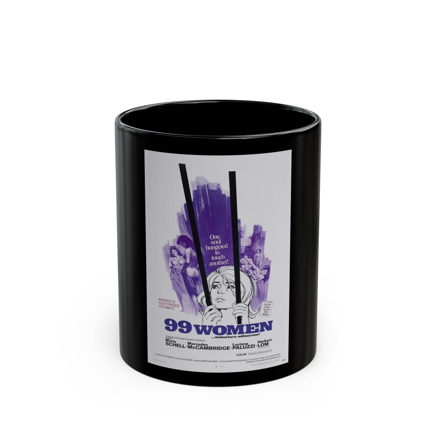 99 WOMEN 1969 Movie Poster - Black Coffee Mug-11oz-The Sticker Space