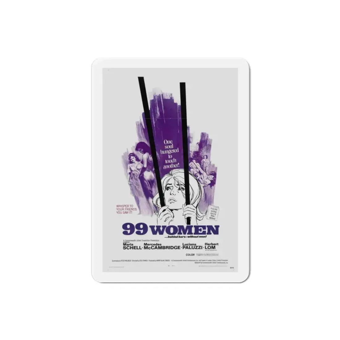 99 Women 1969 Movie Poster Refrigerator Magnet 2 Inch - The Sticker Space