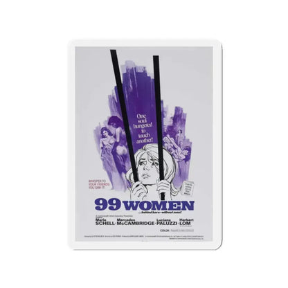 99 WOMEN 1969 Movie Poster - Refrigerator Magnet 2 Inch - The Sticker Space