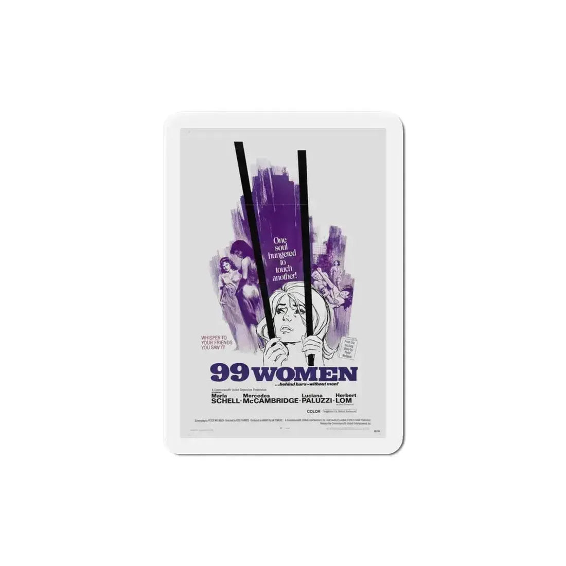 99 Women 1969 Movie Poster Refrigerator Magnet - The Sticker Space