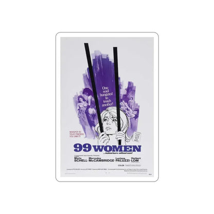 99 WOMEN 1969 Movie Poster STICKER Vinyl Die-Cut Decal - The Sticker Space