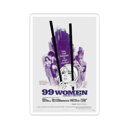 99 Women 1969 Movie Poster - STICKER Vinyl Kiss-Cut Decal 6 Inch White - The Sticker Space