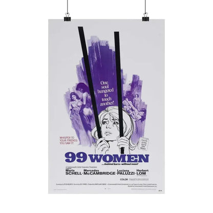 99 WOMEN 1969 - Paper Movie Poster 12″ x 18″ Matte - The Sticker Space