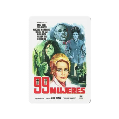 99 WOMEN (2) 1969 Movie Poster - Refrigerator Magnet 3 Inch - The Sticker Space