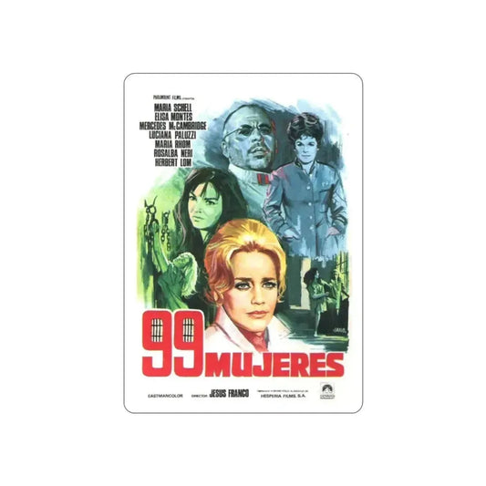 99 WOMEN (2) 1969 Movie Poster STICKER Vinyl Die-Cut Decal 2 Inch - The Sticker Space